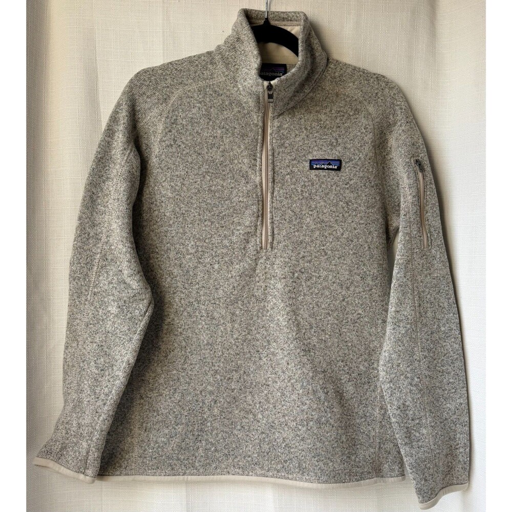Patagonia Better Sweater Womens Medium Gray Quarter Zip Pullover Fleece STY25618